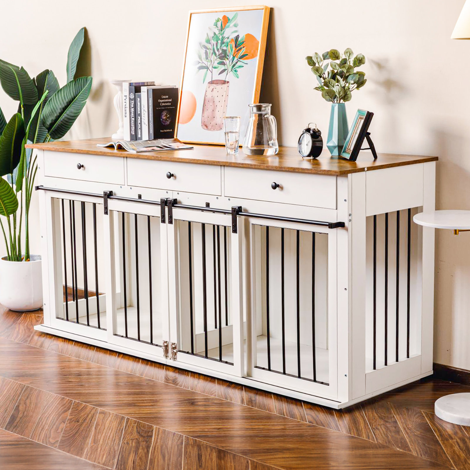 Extra fashion large dog kennel furniture